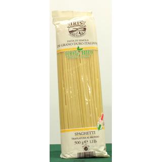 Spaghetti from semolina wheat semi-wholemeal